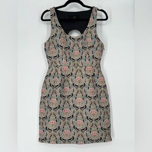 JACK CARLA JACQUARD‎ DRESS PEEK A BOO BACK W/LEFT SIZE ZIPPER, FULLY LINED